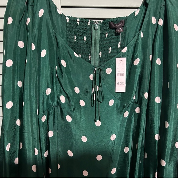 J.Crew Sweetheart long-sleeve midi dress in polka dot - Picture 4 of 7